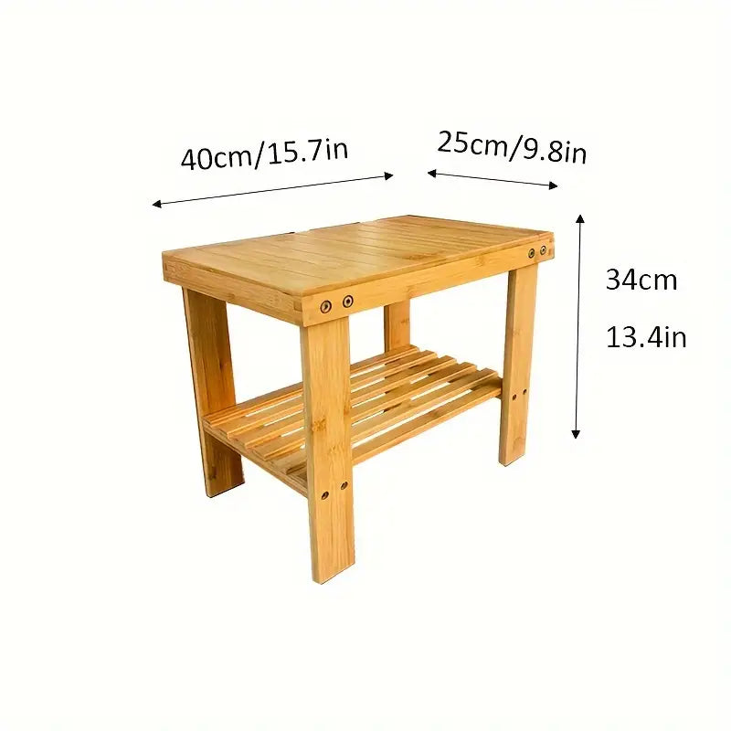 1 pc Bamboo Gardening Work Bench - Sturdy, Natural Color-2