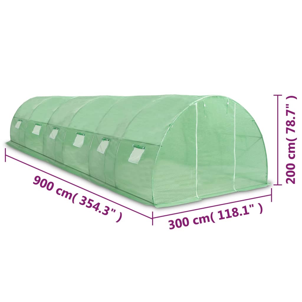 vidaXL Greenhouse Outdoor Grow House Green House for Plant Growing Gardening-2