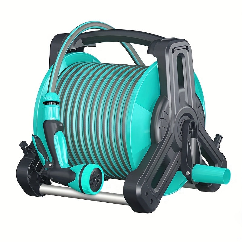 Garden Hose Reel Set with Spray Gun-1