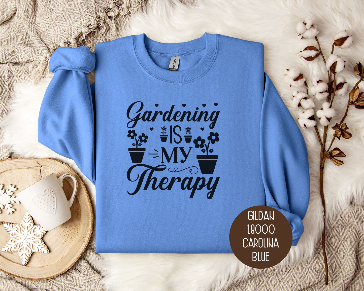 Gardening is My Therapy Sweatshirt-2