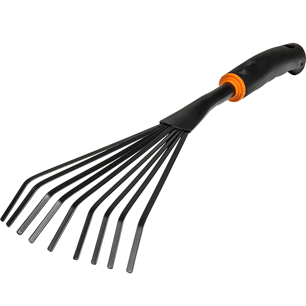 9-Teeth Hand Mini Garden Rake Steel Hand Fan Leaf Rake with Ergonomic Comfort Grip & Rust Resistant - Professional Gardening Tool-0