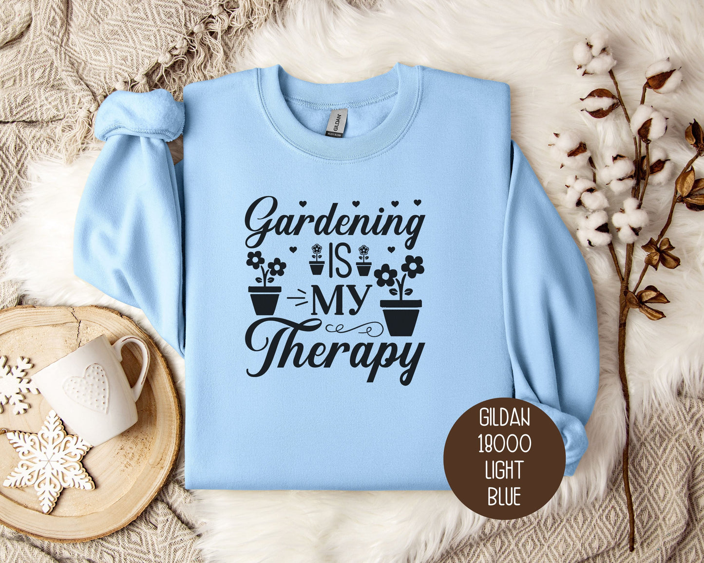 Gardening is My Therapy Sweatshirt-3