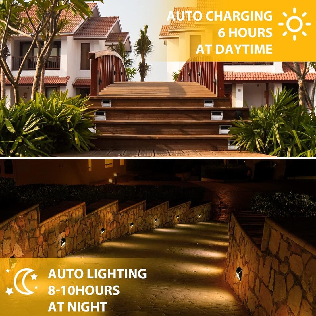 Stainless Steel Solar Step Lights Set-4