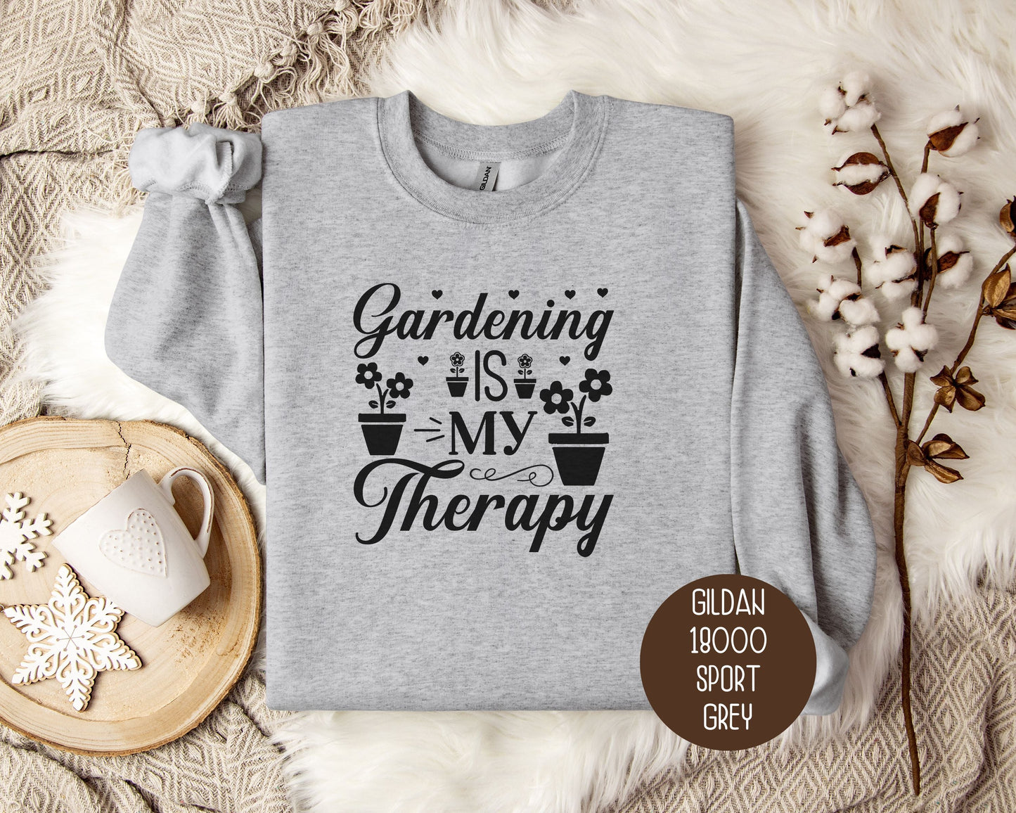 Gardening is My Therapy Sweatshirt-1