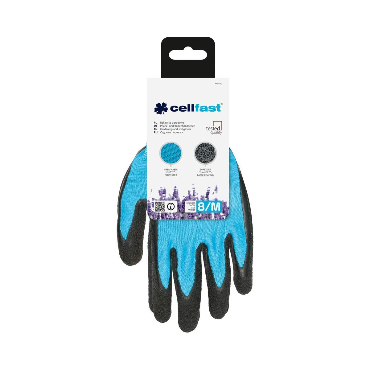 Gardening gloves Cellfast Blue Natural rubber M 8-2