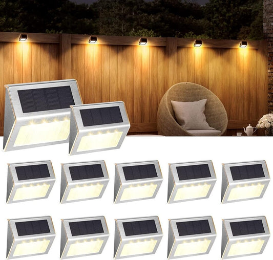Stainless Steel Solar Step Lights Set-0