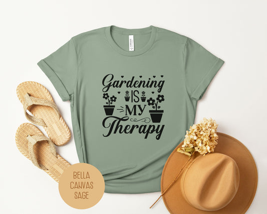 Gardening is My Therapy Shirt-0